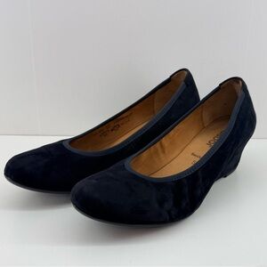 Gabor Dress Wedge in Black Nubuck US 7.5 UK 5